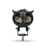 Baykuş Tipi 18W Çift Renk LED Far (Sarı–Beyaz, Şimşek Modlu, 12V–60V, Su Geçirmez)
