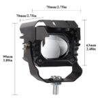 Büyük Tek Lensli LED Far (12V–60V, Şimşek Modlu, Su Geçirmez, 99mm Gövde)