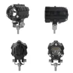 Altı Kanatlı Yuvarlak LED Far (12V–60V, Şimşek Modlu, Su Geçirmez)