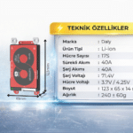 Daly 17S 40A BMS Lityum iyon